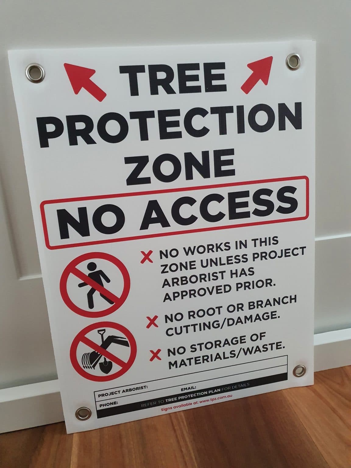 Tree Protection Zone signs | New Leaf Arboriculture