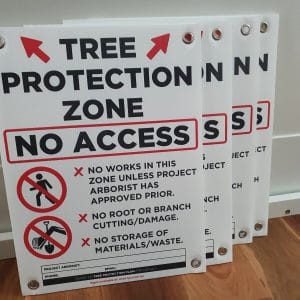 Tree Protection Zone sign - 4 pack