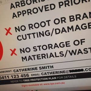 Customised Tree Protection Zone signs (24 pack)